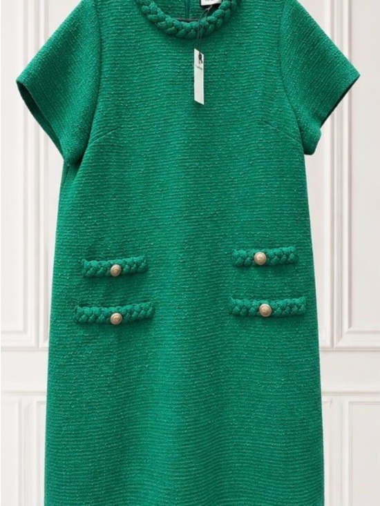 Tuckernuck Dresses & Skirts - Emerald Green Boucle Knit Dress